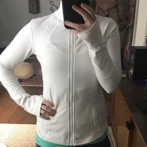 White Lululemon Define Running Jacket